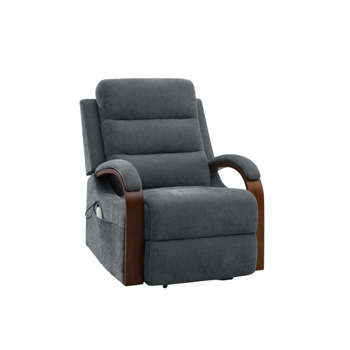 Kayla - Power Recliner With Lift & Heating & Massage (Zero Gravity) - Gray