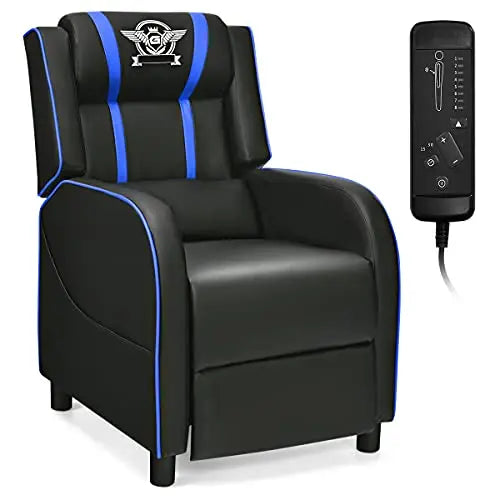 (Local US Inventory)Adjustable Massage Gaming Recliner Chair for Adults Ergonomic Leather Lounge a with Footrest Remote Control
