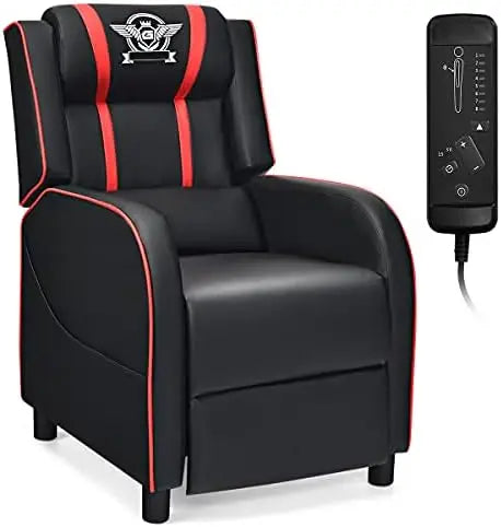 (Local US Inventory)Adjustable Massage Gaming Recliner Chair for Adults Ergonomic Leather Lounge a with Footrest Remote Control
