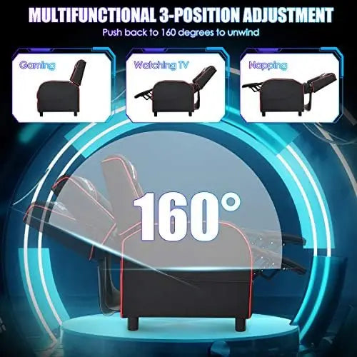 (Local US Inventory)Adjustable Massage Gaming Recliner Chair for Adults Ergonomic Leather Lounge a with Footrest Remote Control