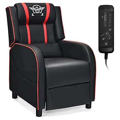 (Local US Inventory)Adjustable Massage Gaming Recliner Chair for Adults Ergonomic Leather Lounge a with Footrest Remote Control