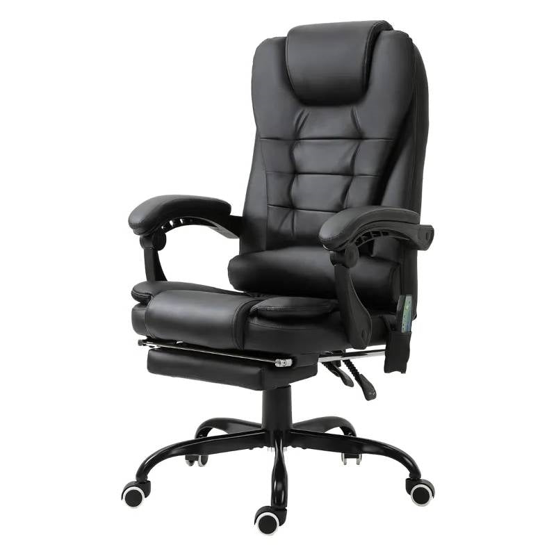 Black 7 Mode Vibrating High Back Executive Massage Adjustable Office Chair